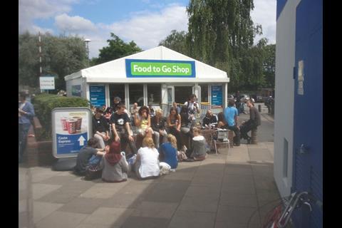 The store sells sandwiches, cold drinks and snacks as well as Official Team GB merchandise